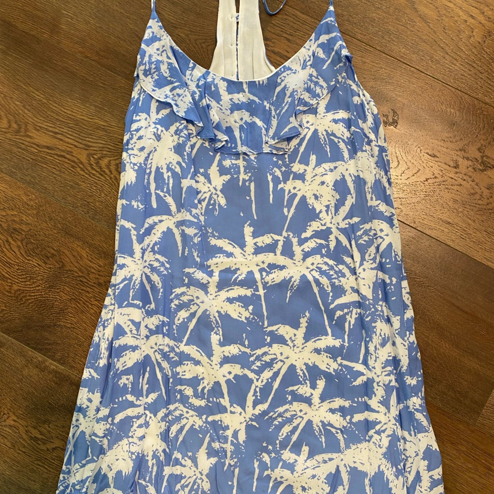 Blue and White Patterned Dress